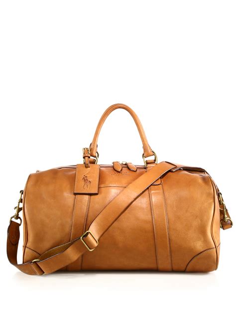 ralph lauren leather duffel bag.